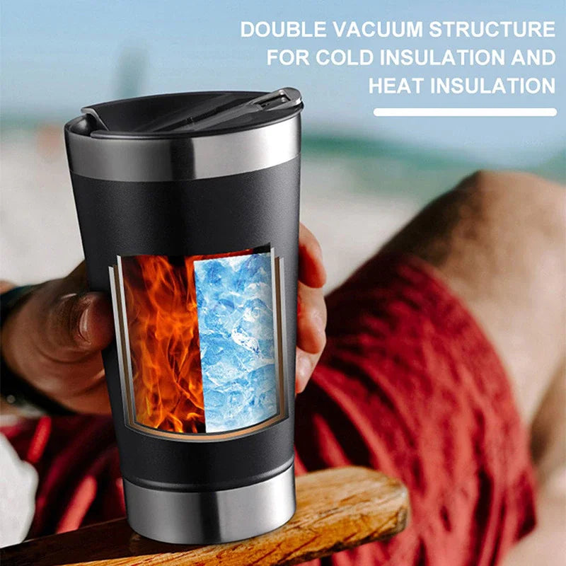 Copo Térmico 473ml Com Tampa E Abridor Inox